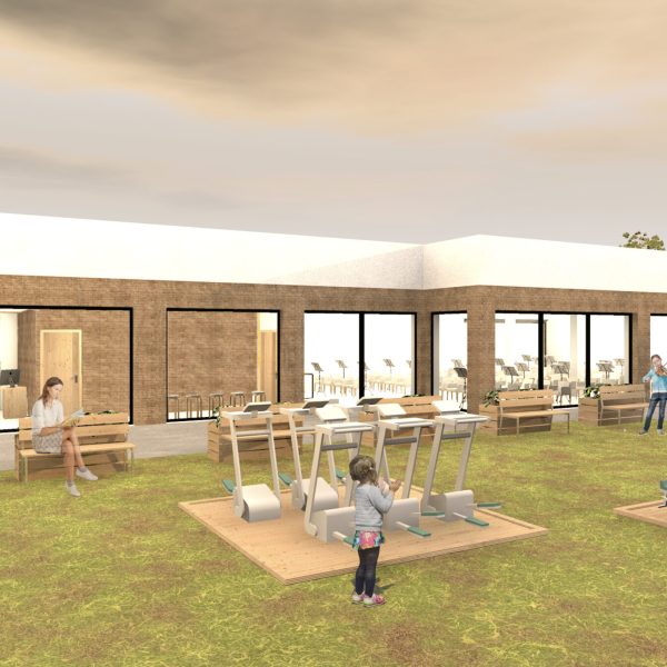 arjonilla centro sociocultural segado arquitectos diseño fachada principal día ladrillo visto cristaleras