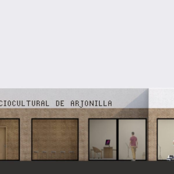 arjonilla centro sociocultural segado arquitectos diseño alzado ladrillo visto cristaleras