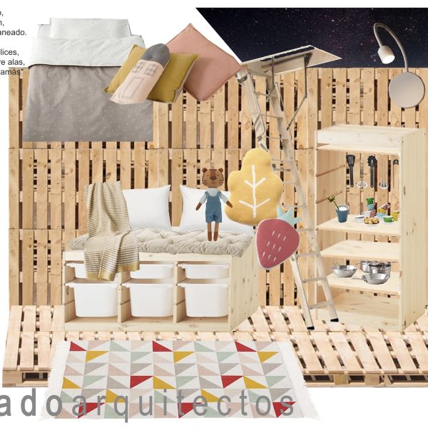 proyecto arquitectura casa árbol juana segado paleta color madera pallet reciclaje