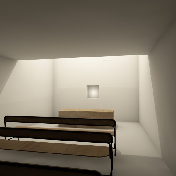 centro parroquial san roque arjonilla jaén segado arquitectos diseño capilla cruz altar luz