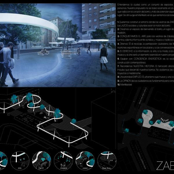 concursos zabalazo segado bilbao luz noche panel arquitectura urbanismo