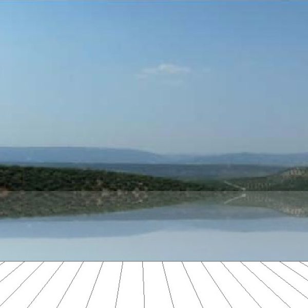 Edificio industrial en olivar de arjonilla jaén VMV segado arquitectos fachada placas prefabricadas hormigón cubierta concepto paisaje fotomontaje