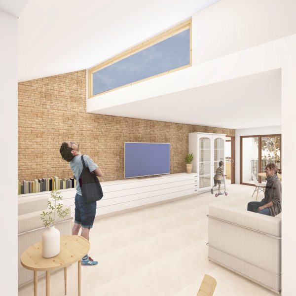 segado arquitectos proyecto vivienda reforma garcía morente lucernario ladrillo visto