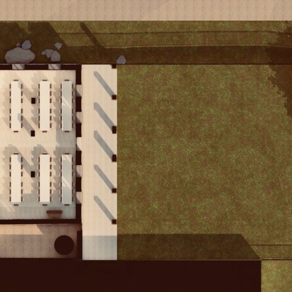 segado arquitectos proyectos reformas casa cofradía madrid andújar sierra romería planta baja fotomontaje render